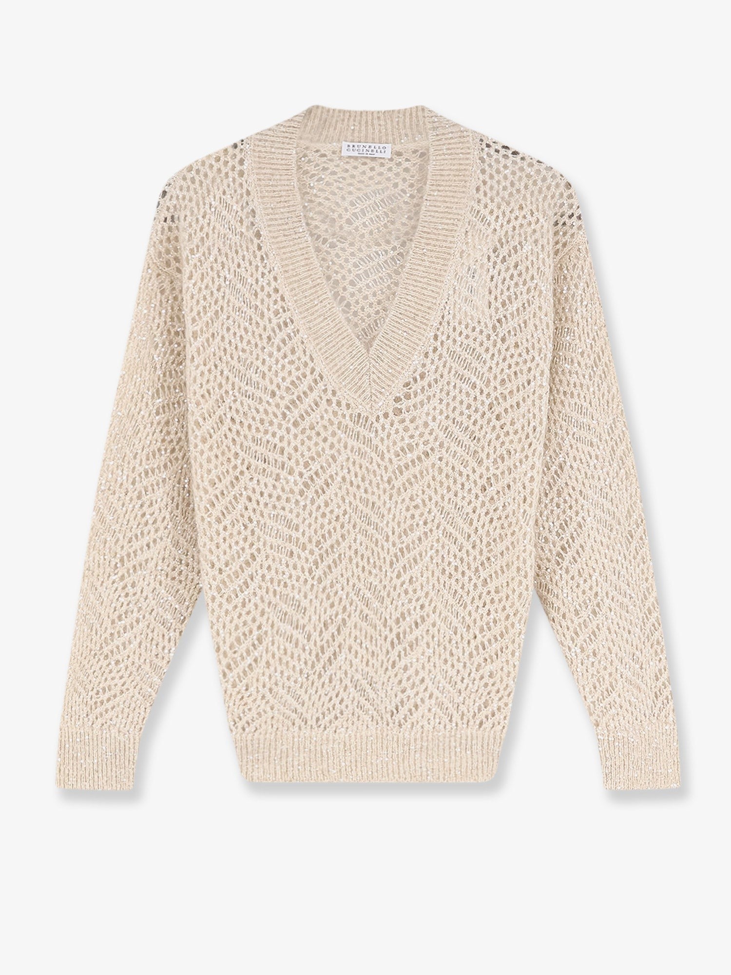 Brunello Cucinelli - Woman - Beige - Knit Sweater