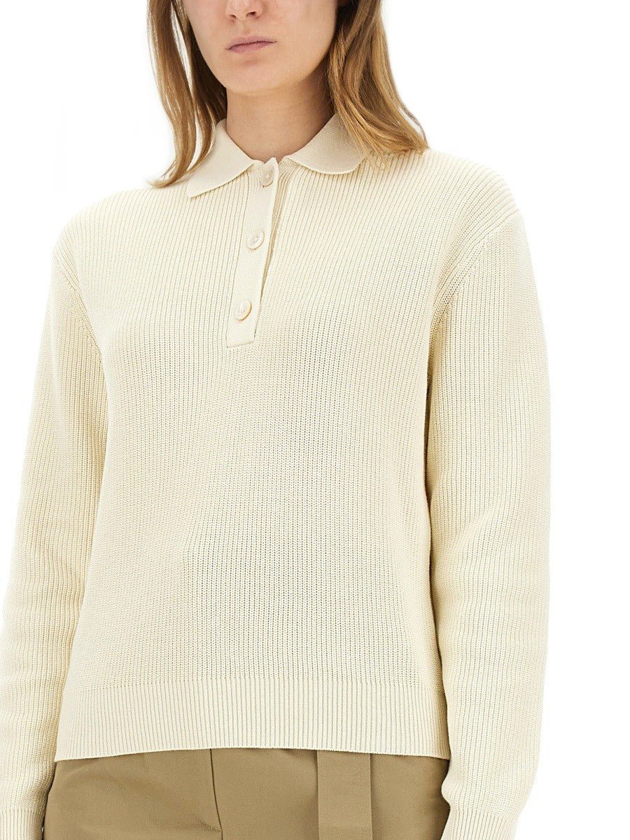 STUDIO NICHOLSON - Woman - White - POLO SHIRT