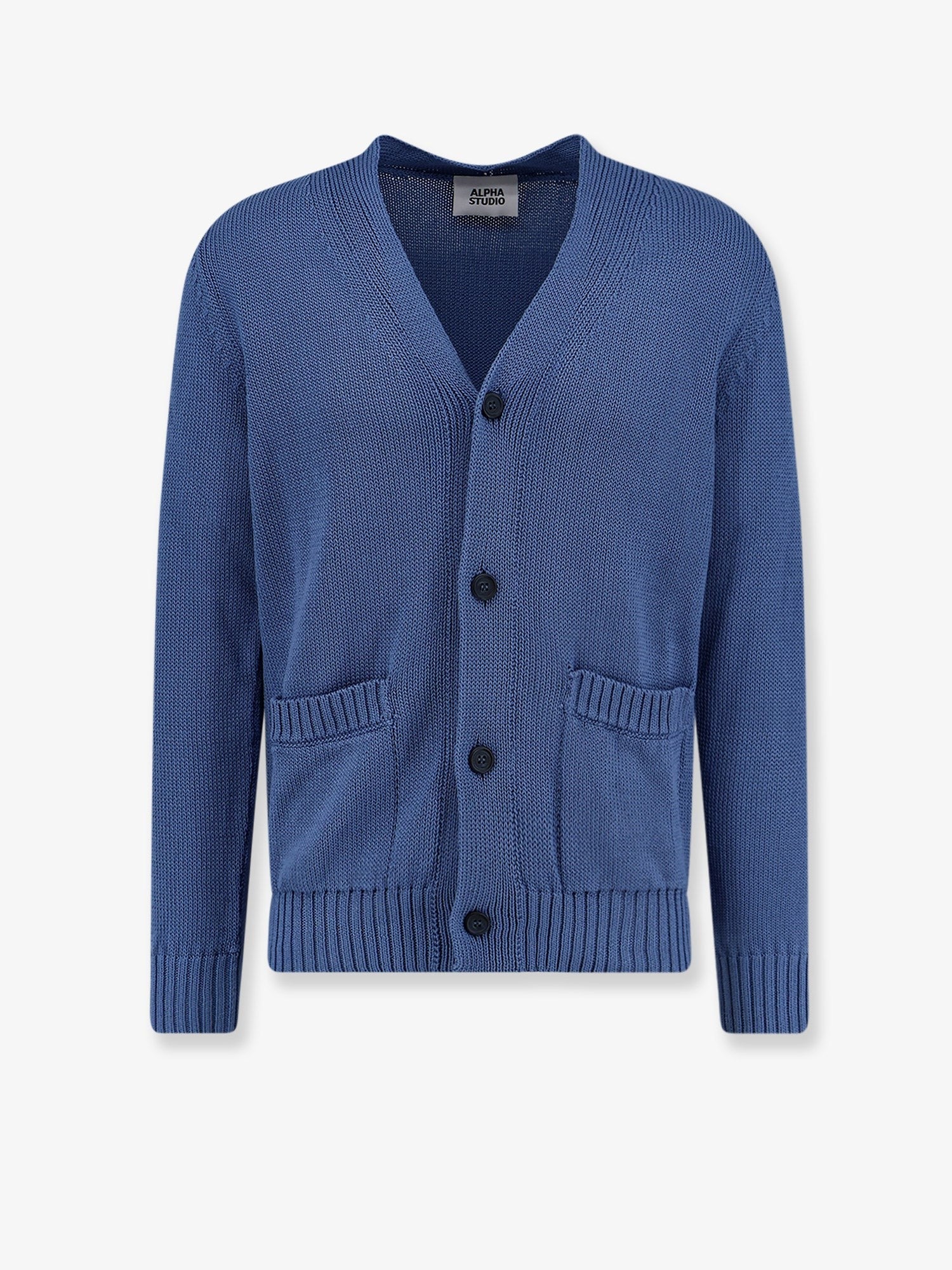 ALPHA-STUDIO - Man - Blue - Knit Sweater