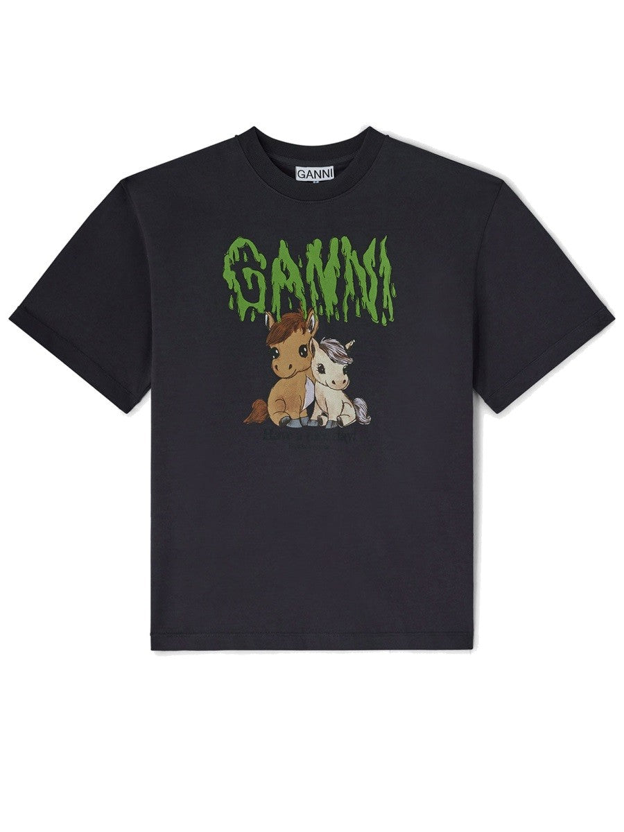 GANNI - Woman - Black - T-shirt