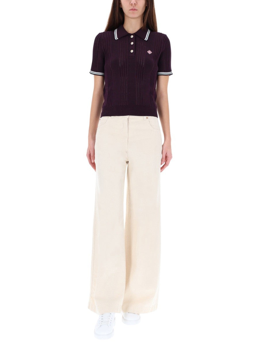 CASABLANCA - Woman - Purple - POLO SHIRT