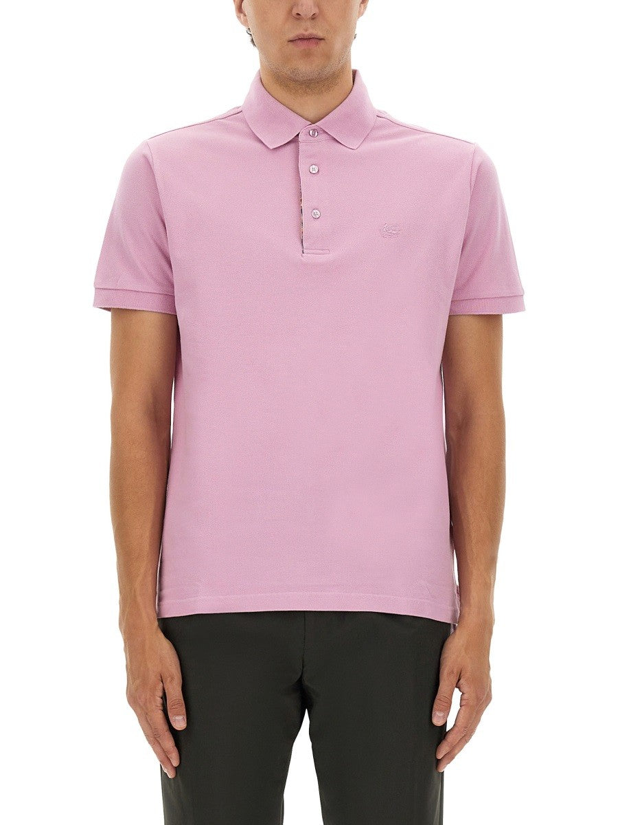 Etro - Man - Pink - Polo Shirt