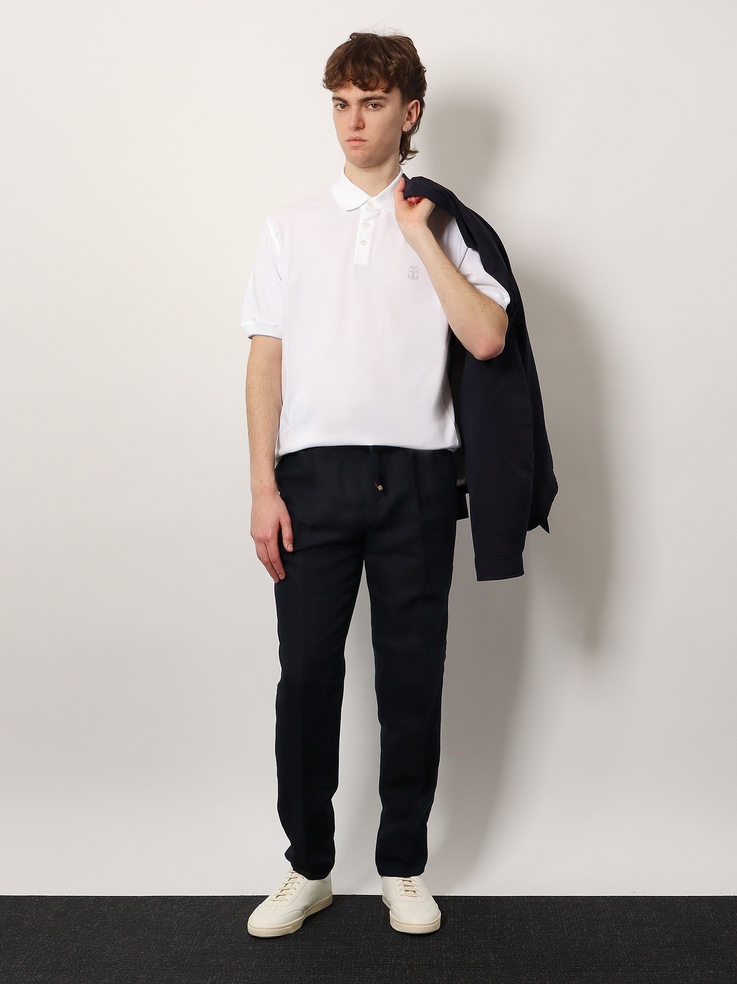 Brunello Cucinelli - Man - Bianco Grigio - Polo Shirt