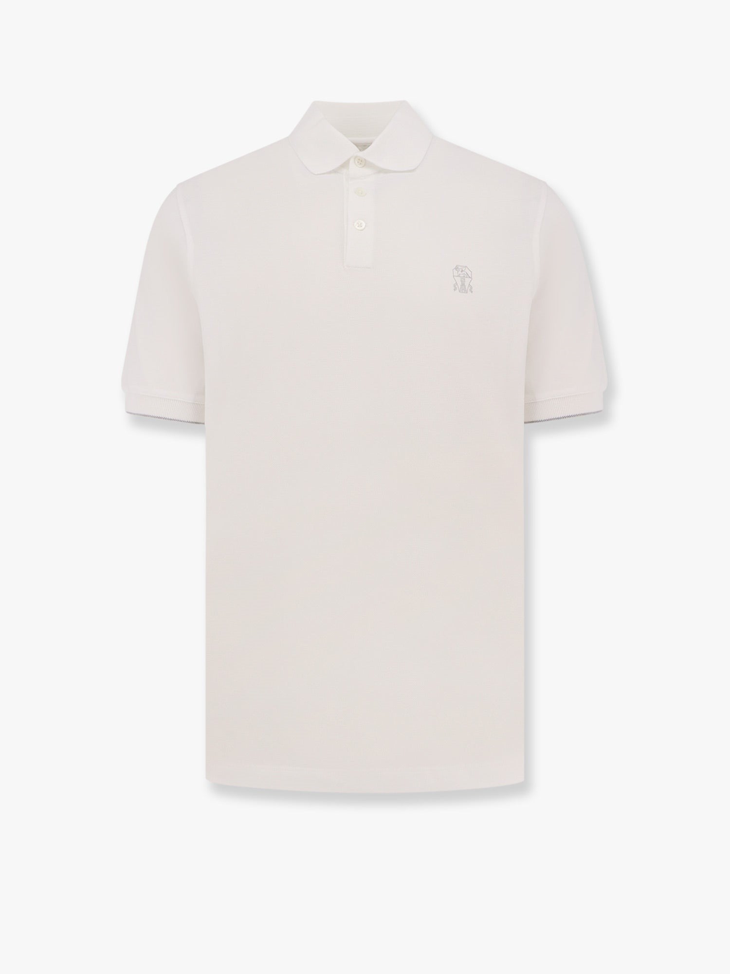 Brunello Cucinelli - Man - Bianco Grigio - Polo Shirt