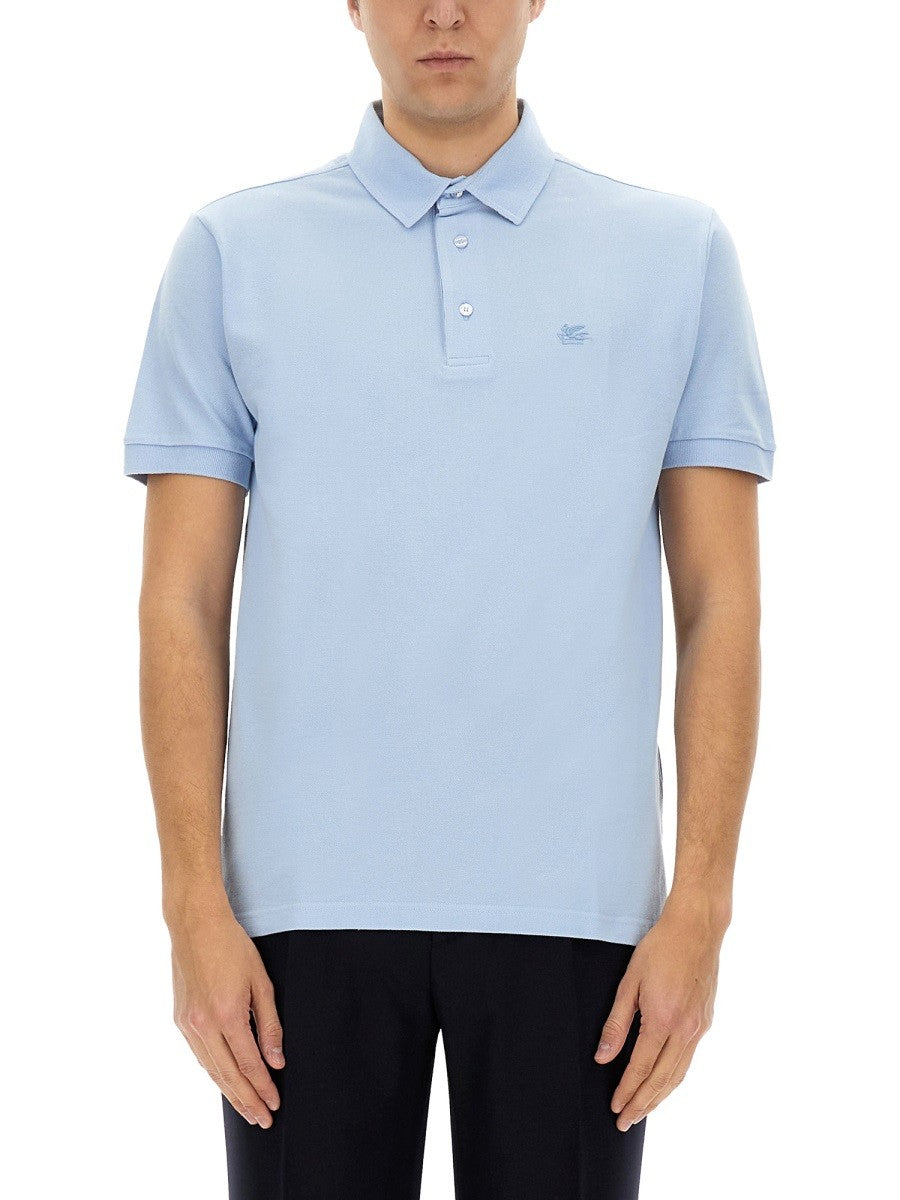 Etro - Man - Blue - Polo Shirts