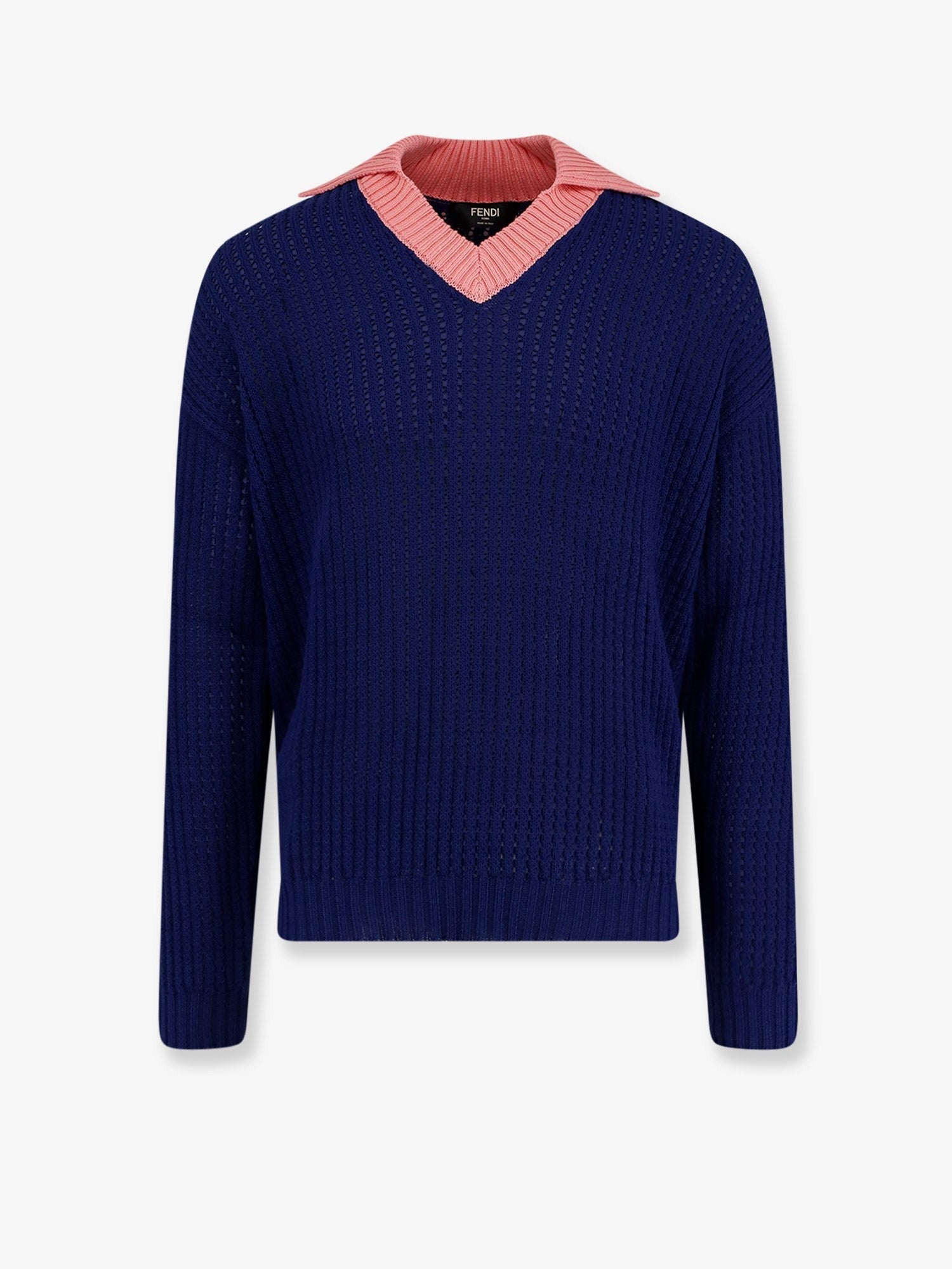 Fendi - Man - Blue - Knit Sweater
