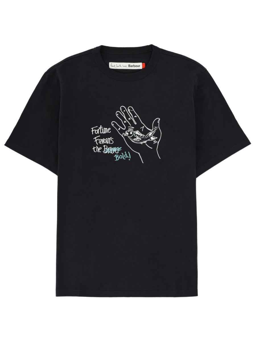 BARBOUR X PAUL SMITH - Man - Blue - T-shirt