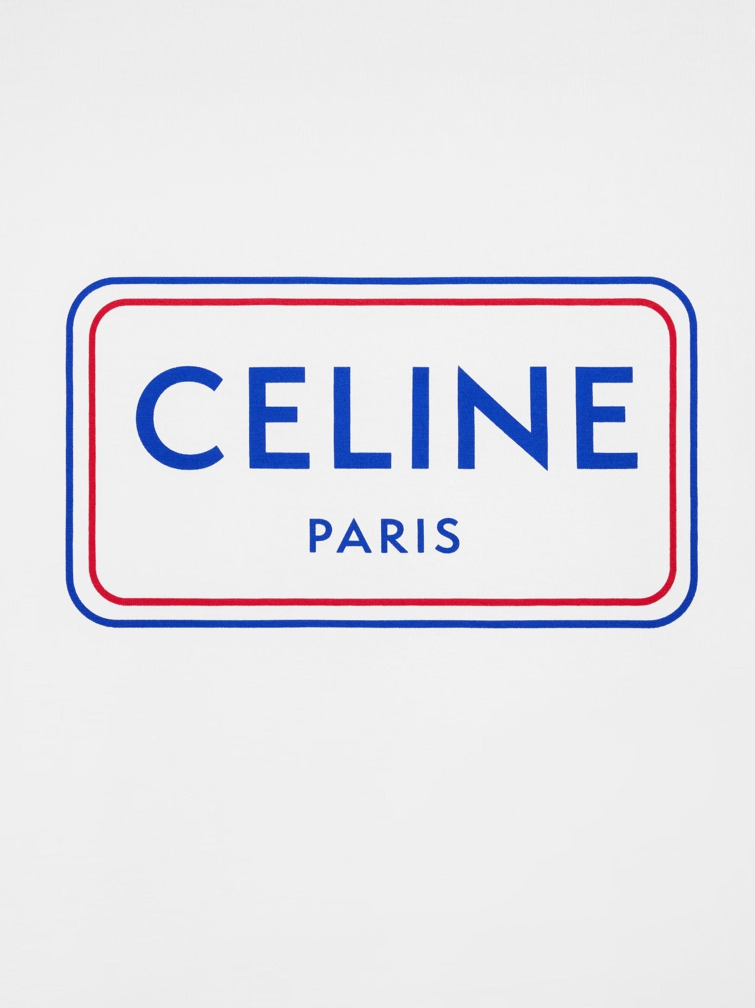 Celine - Woman - Optic White/Red/Denim Blue - T-shirt