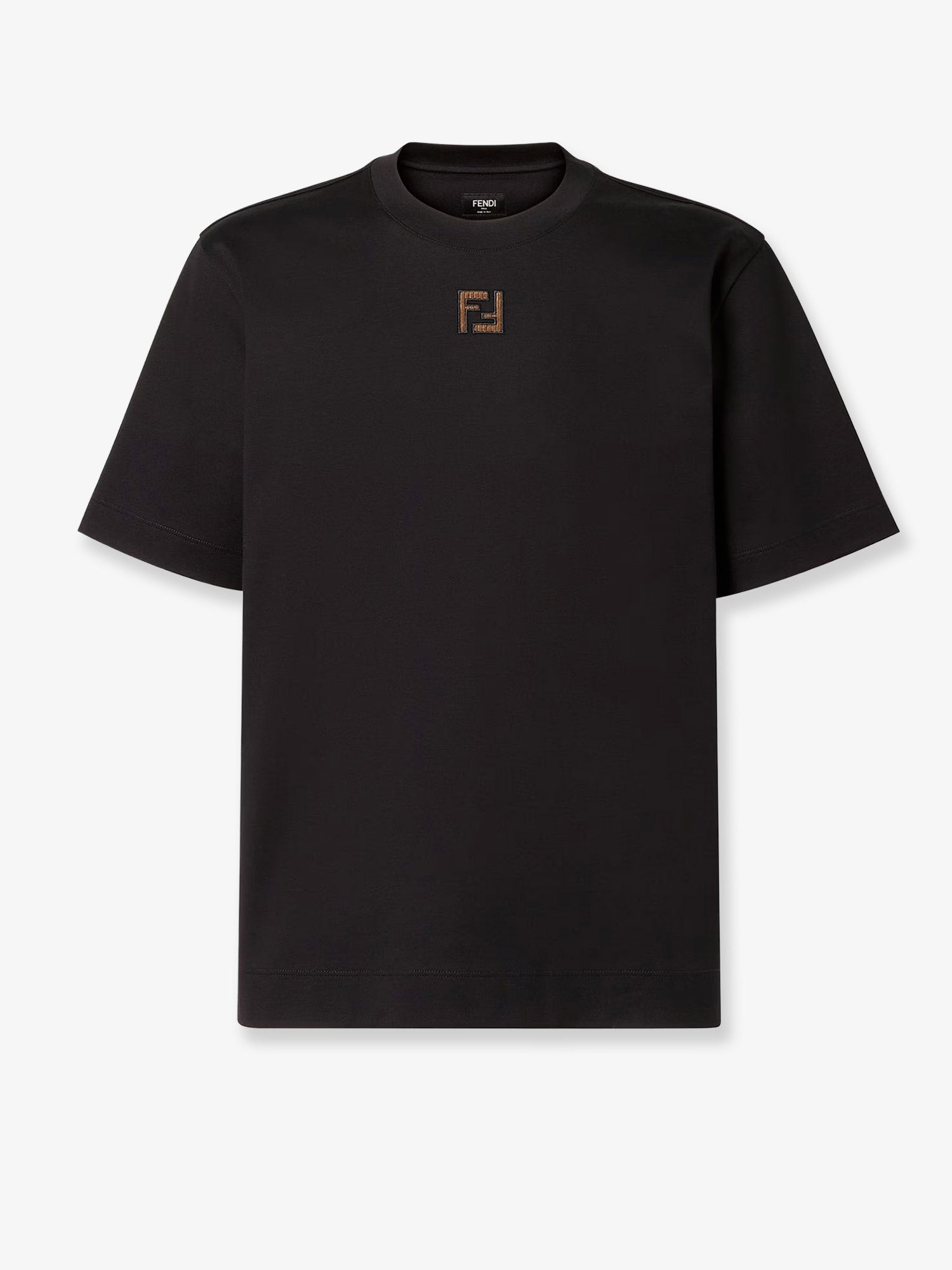 Fendi - Man - Nero+Nocciola - T-Shirts and Top