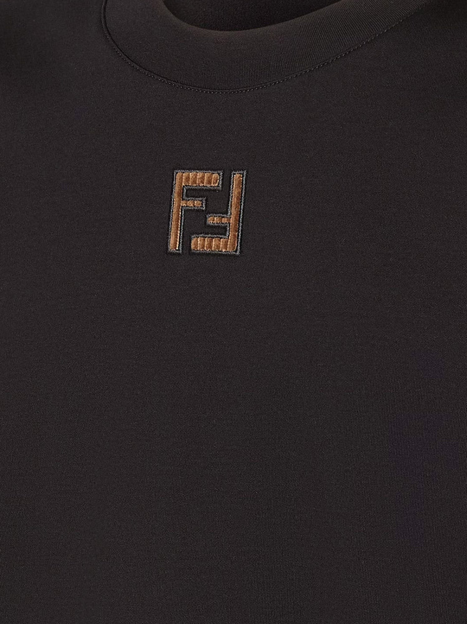 Fendi - Man - Nero+Nocciola - T-Shirts and Top