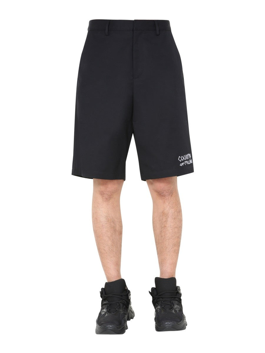 MARCELO BURLON COUNTY OF MILAN - Man - Black - Shorts