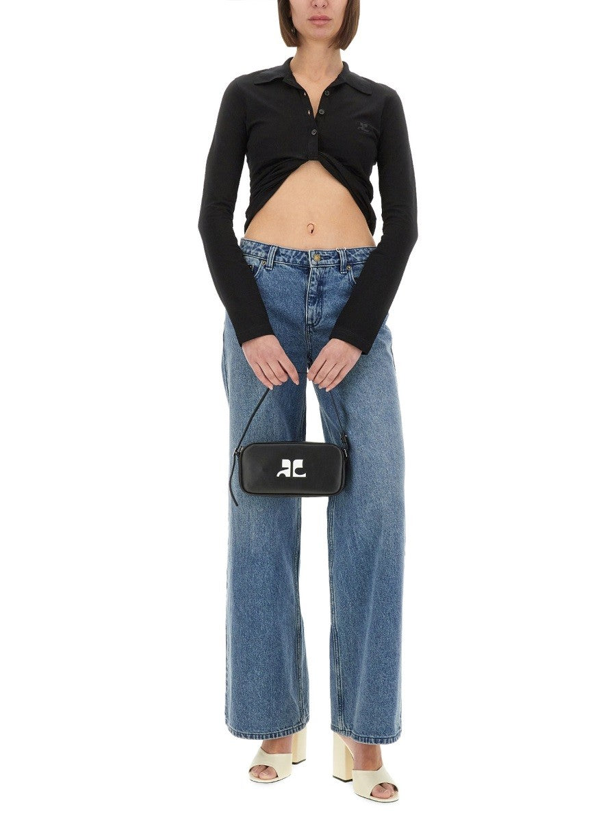 COURREGES - Woman - Black - POLO SHIRT