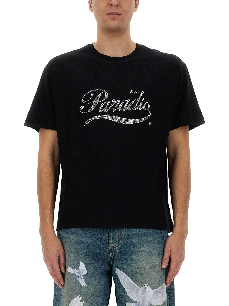 3.PARADIS - Man - Black - T-shirt