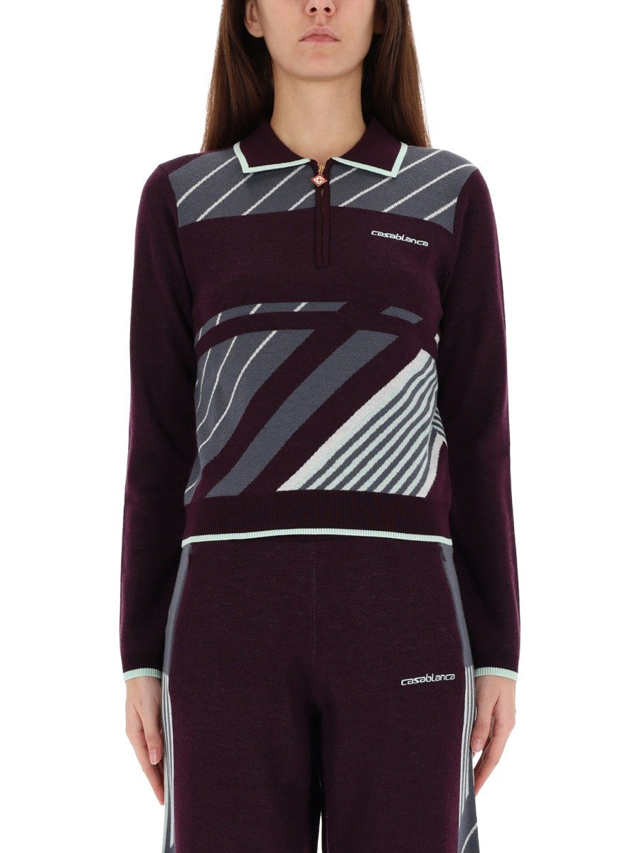 CASABLANCA - Woman - Purple - POLO SHIRTS