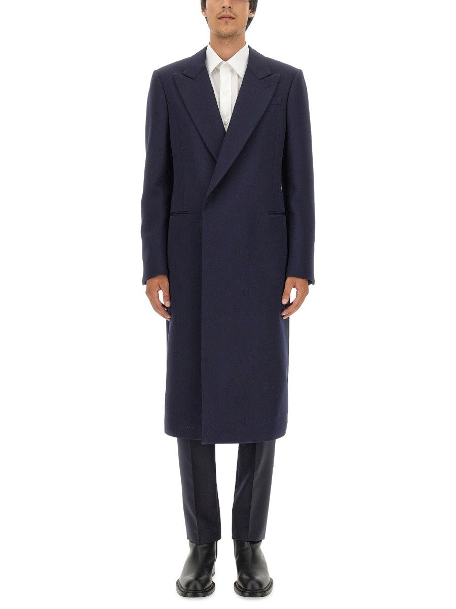 Alexander Mcqueen - Man - Blue - Coat