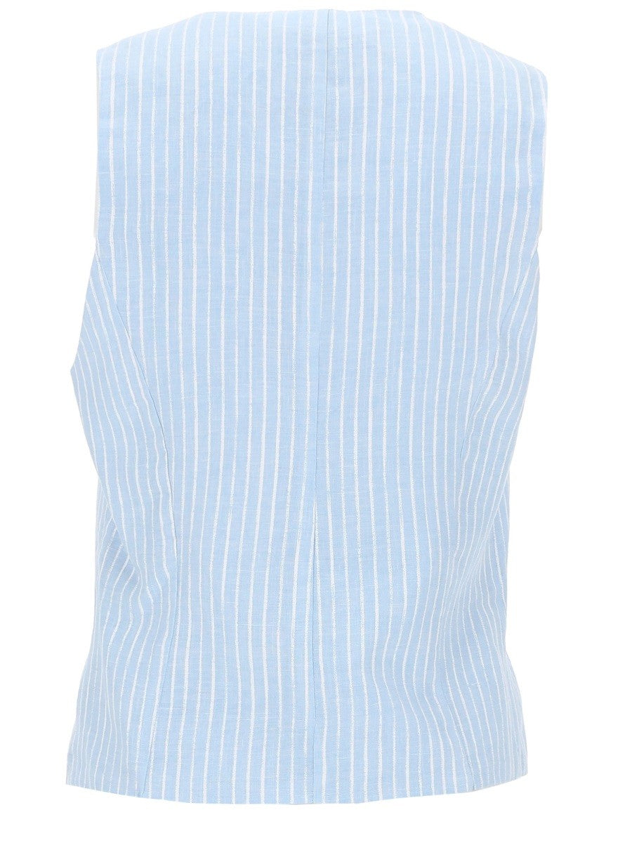 120% LINO - Woman - Blue - Vest