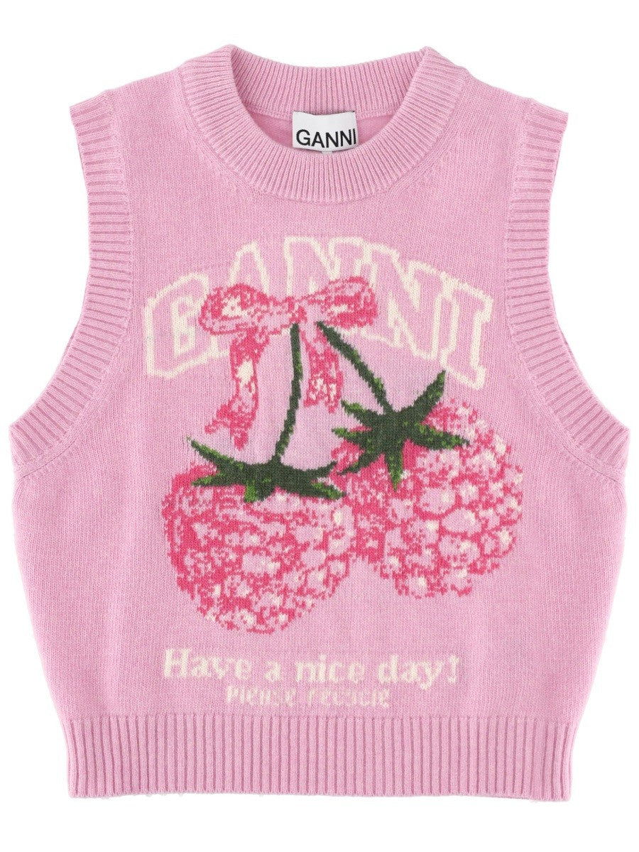 GANNI - Woman - Black - Vest
