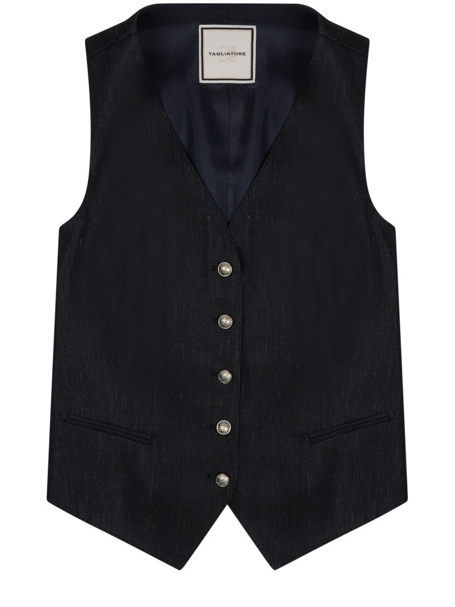 Tagliatore - Woman - Blue - Vest