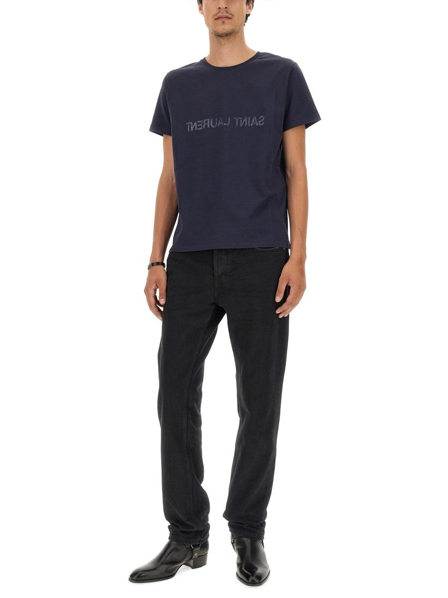 Saint Laurent - Man - Blue - T-shirt