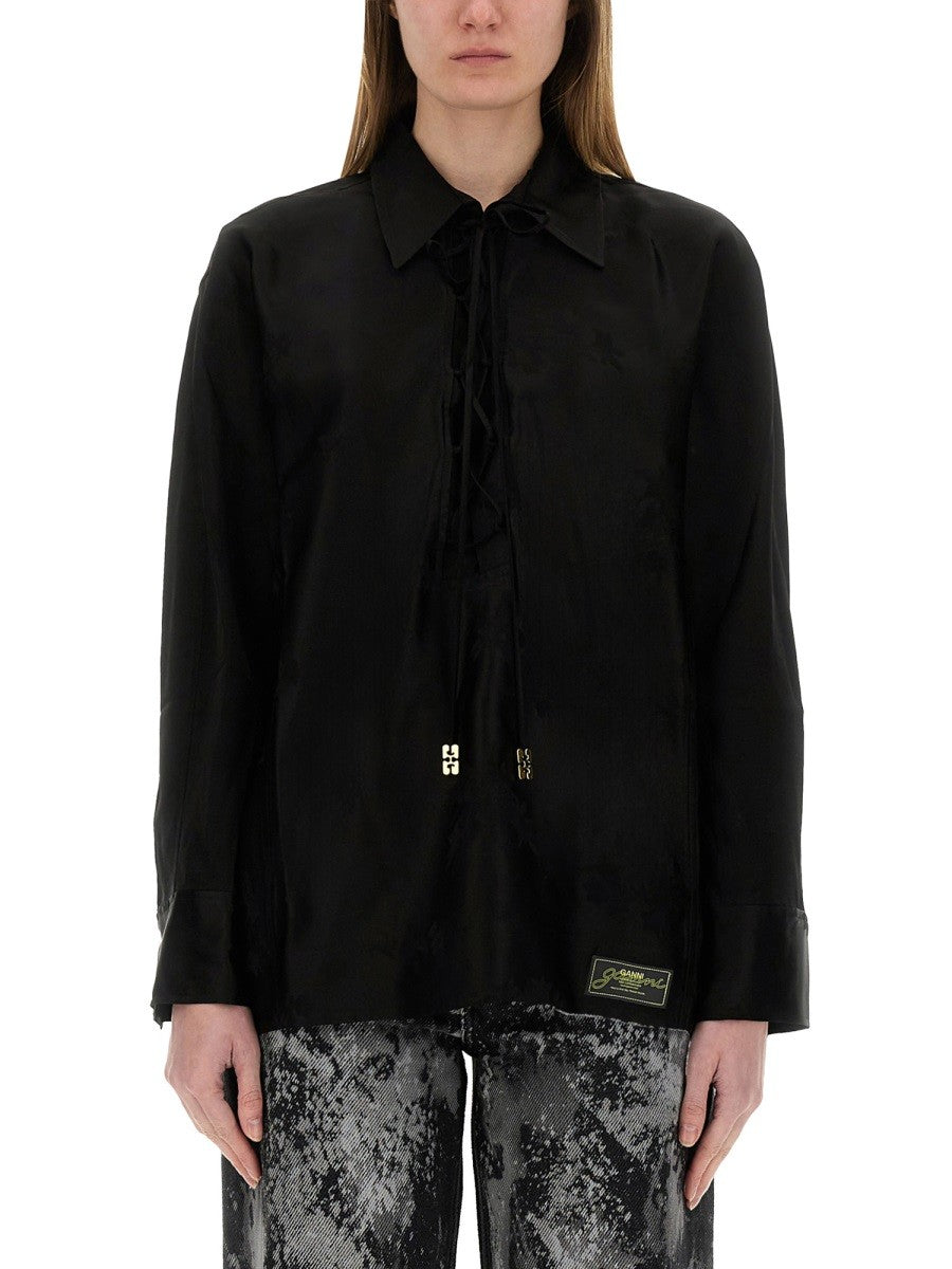 GANNI - Woman - Black - Shirt