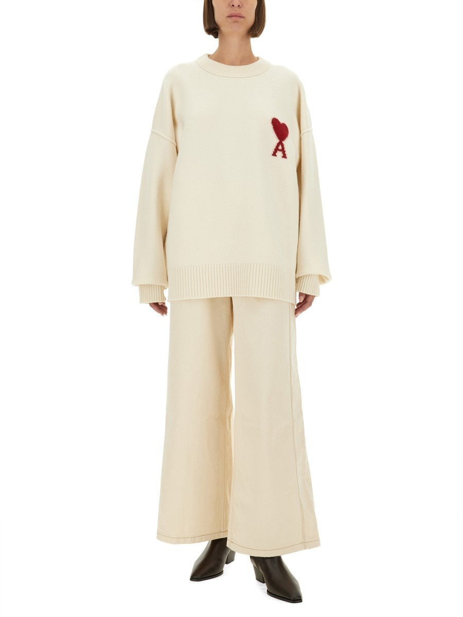 AMI PARIS - Woman - Beige - Jeans