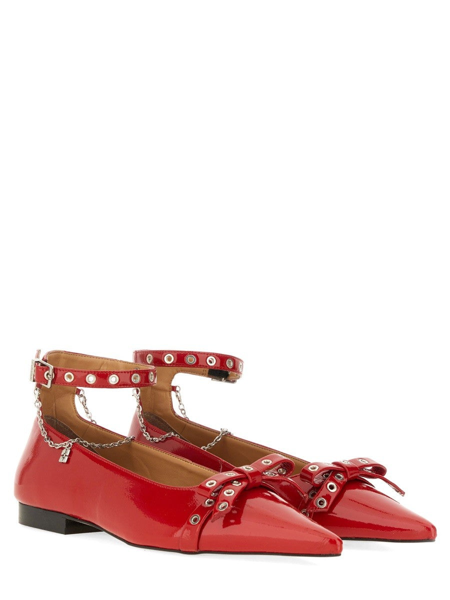 GANNI - Woman - Red - Flat