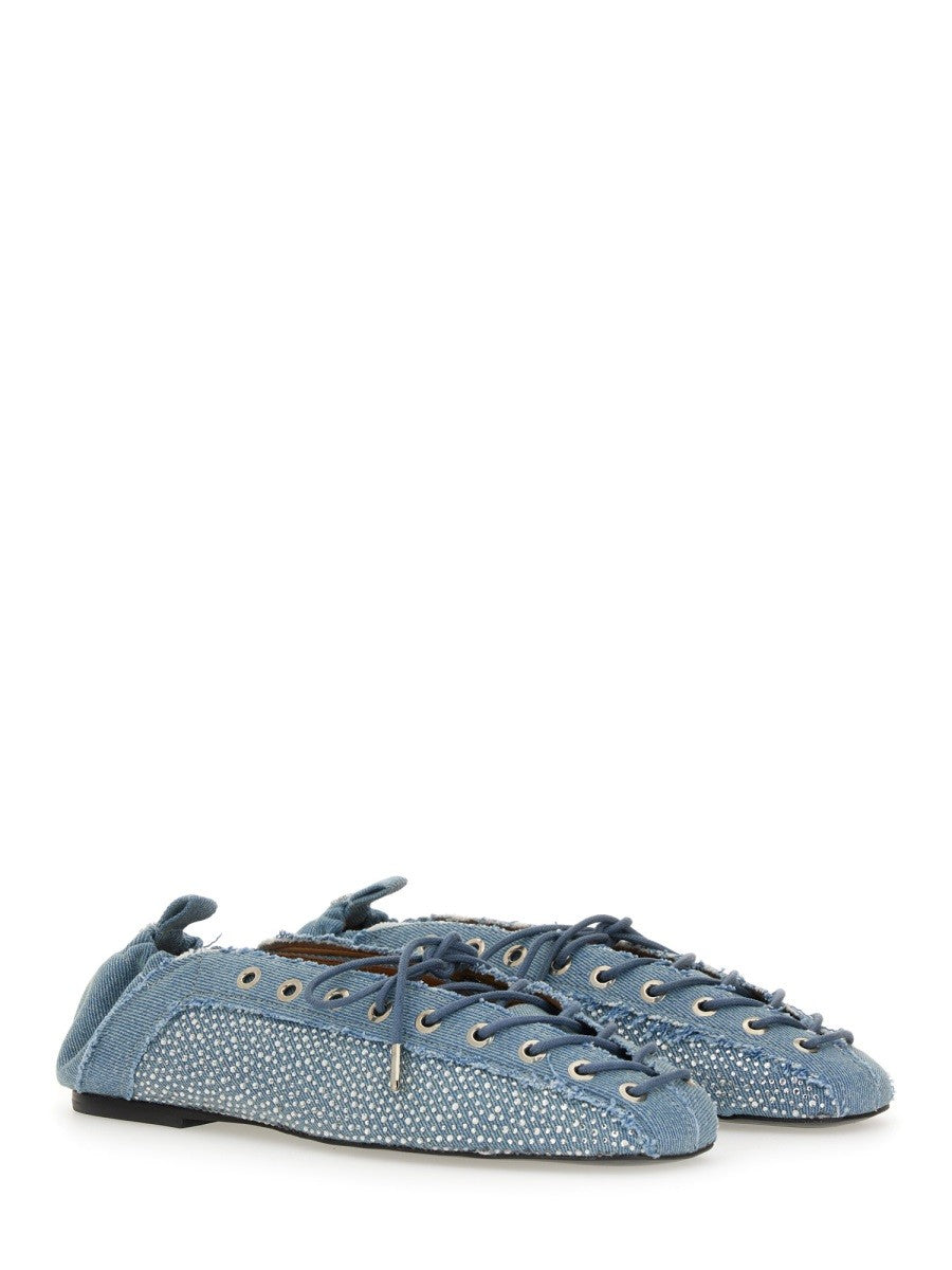 GANNI - Woman - Blue - Flat