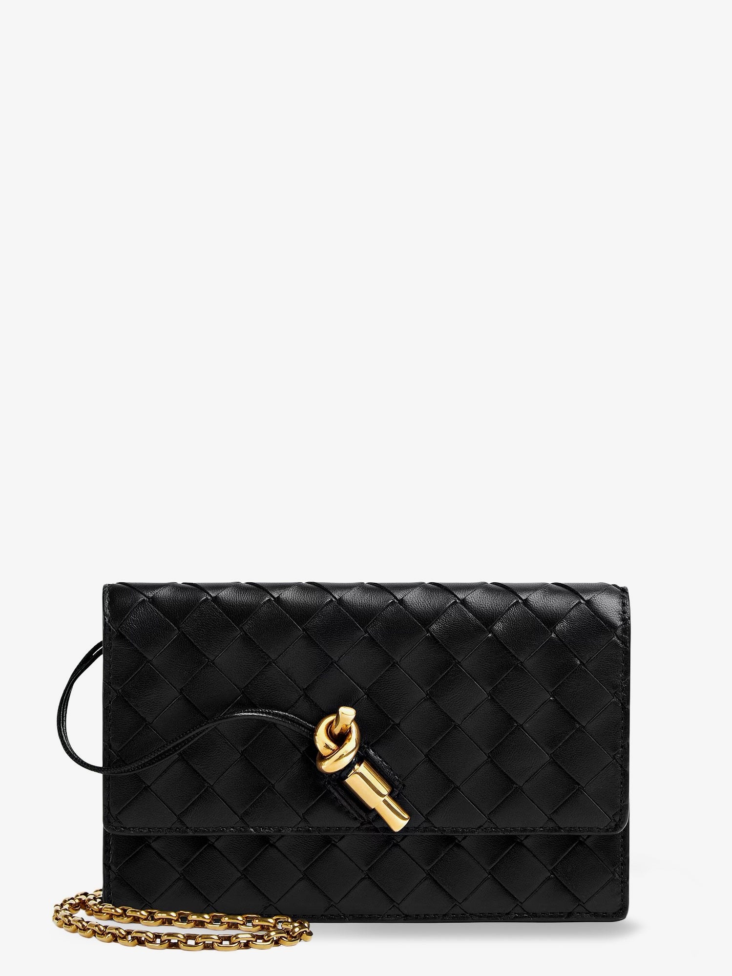 Bottega Veneta - Woman - Black-M Brass - Crossbody Bag