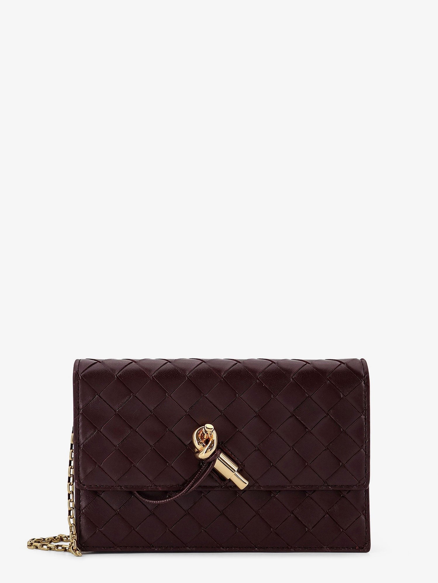 Bottega Veneta - Woman - Dark Barolo-M Brass - Crossbody Bag