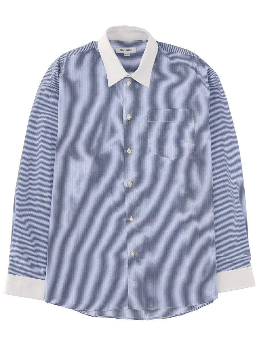 SPORTY&RICH - Unisex - Blue - Shirt