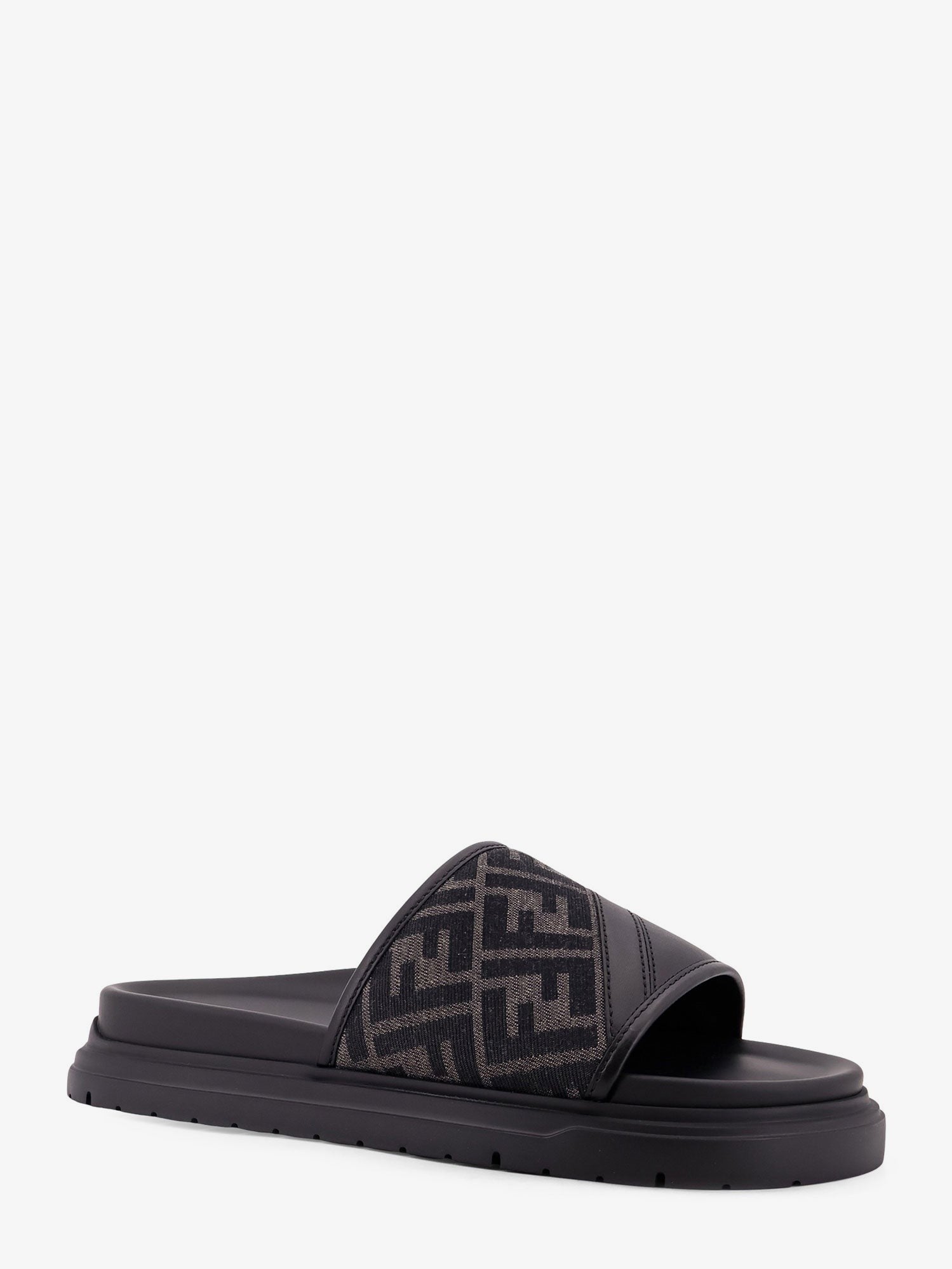 Fendi - Man - Nero Ner Grigio Nero - Flat Sandal