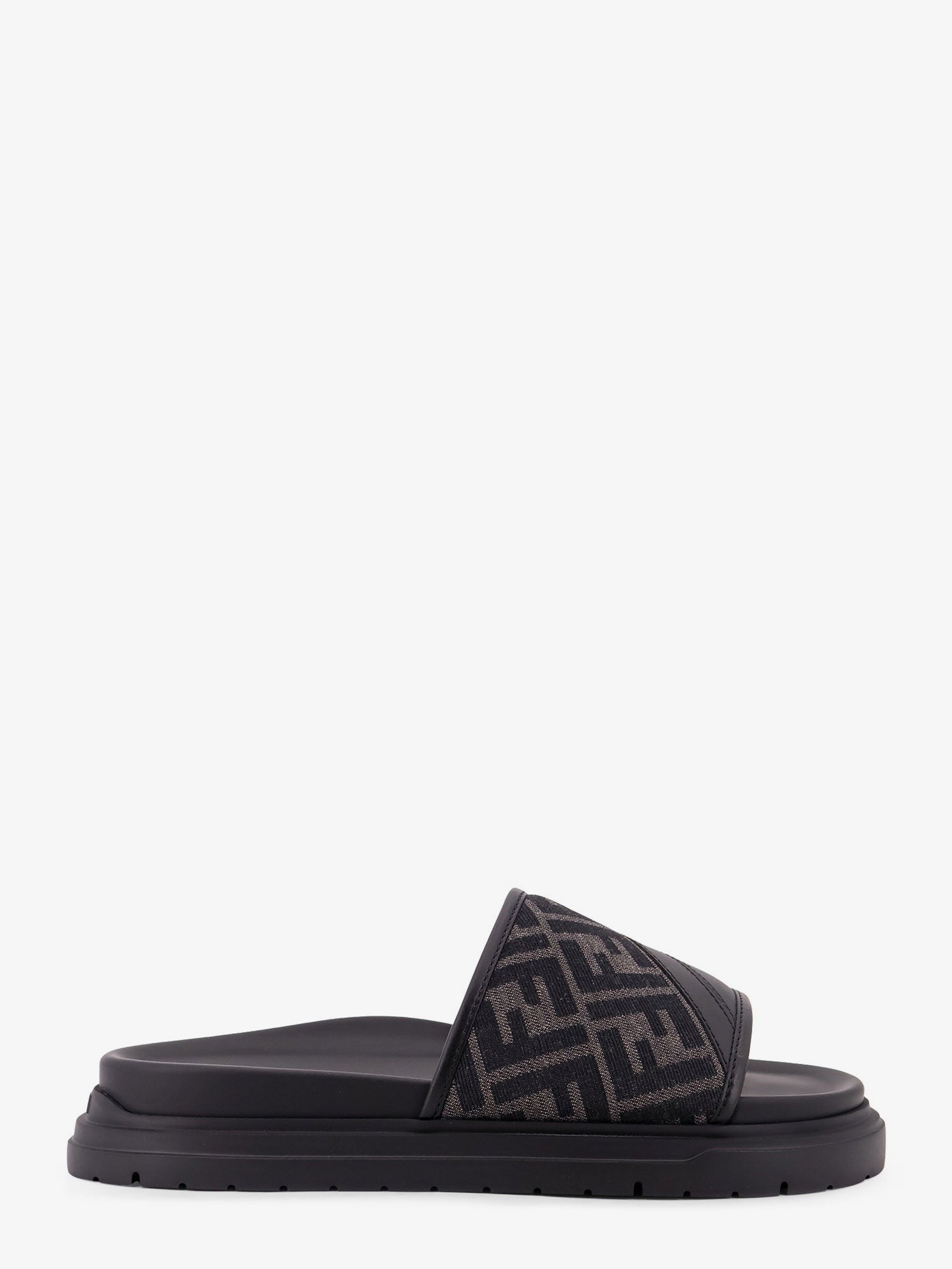 Fendi - Man - Nero Ner Grigio Nero - Flat Sandal