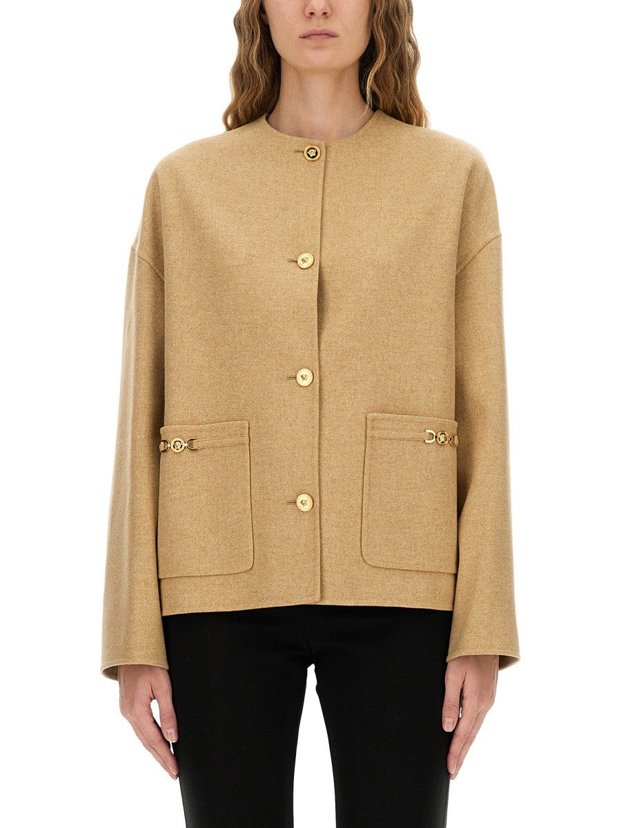 Versace - Woman - Beige - Coat