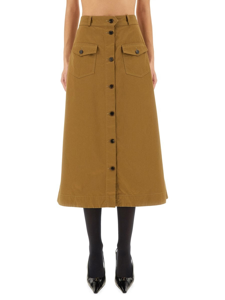 Saint Laurent - Woman - Beige - Skirt