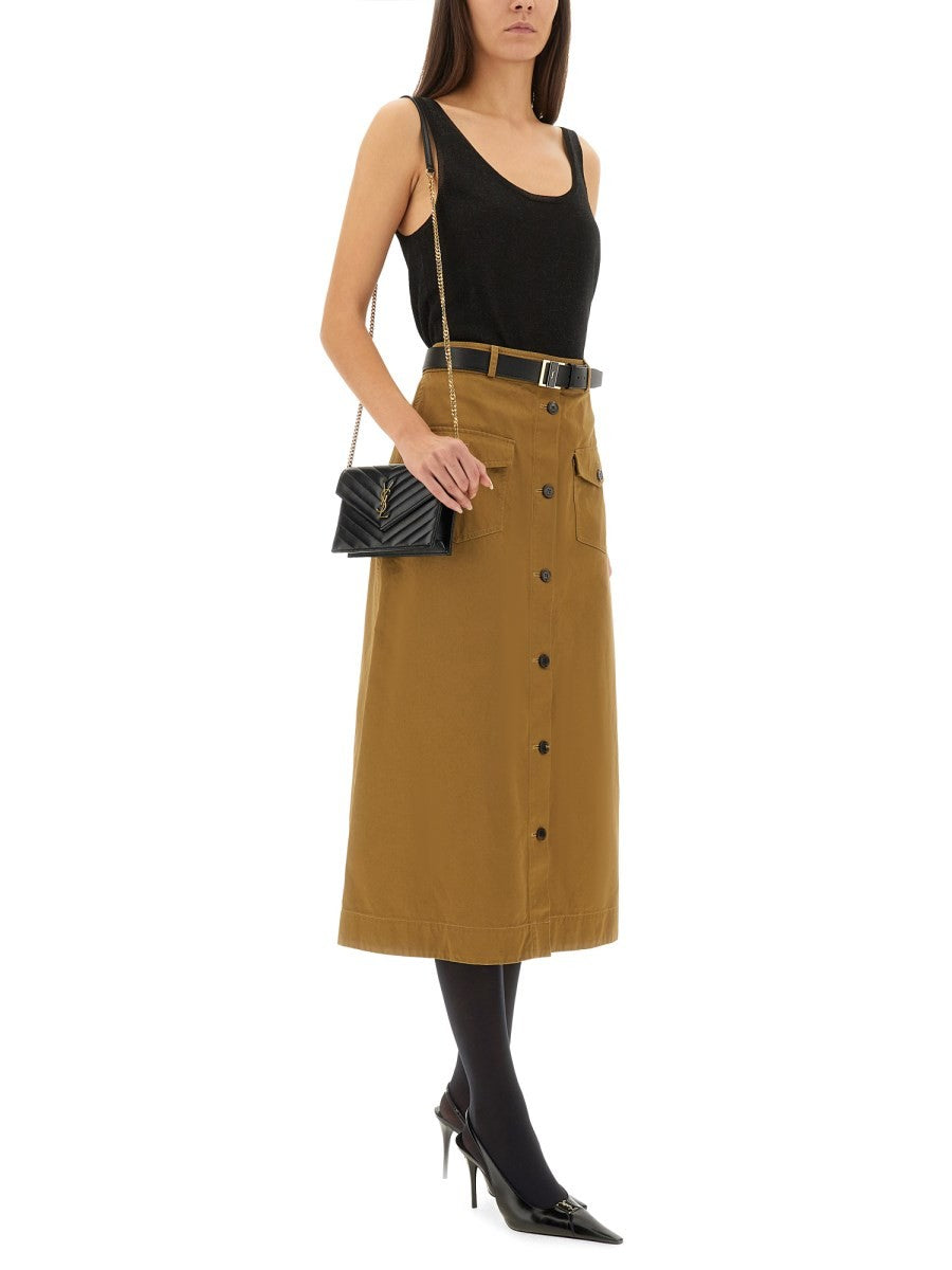 Saint Laurent - Woman - Beige - Skirt