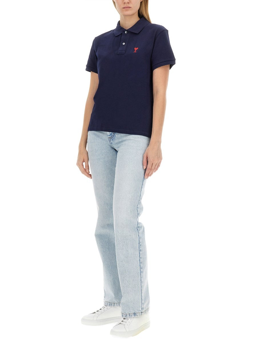 AMI PARIS - Woman - Blue - POLO SHIRT