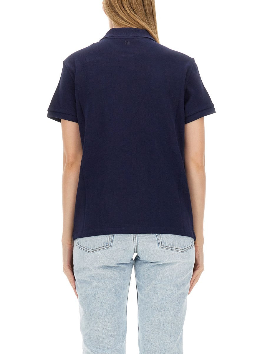 AMI PARIS - Unisex - Blue - Polo Shirt