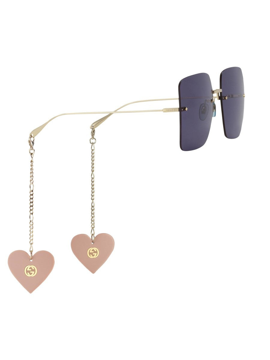 Gucci - Woman - Gold - Sunglasse