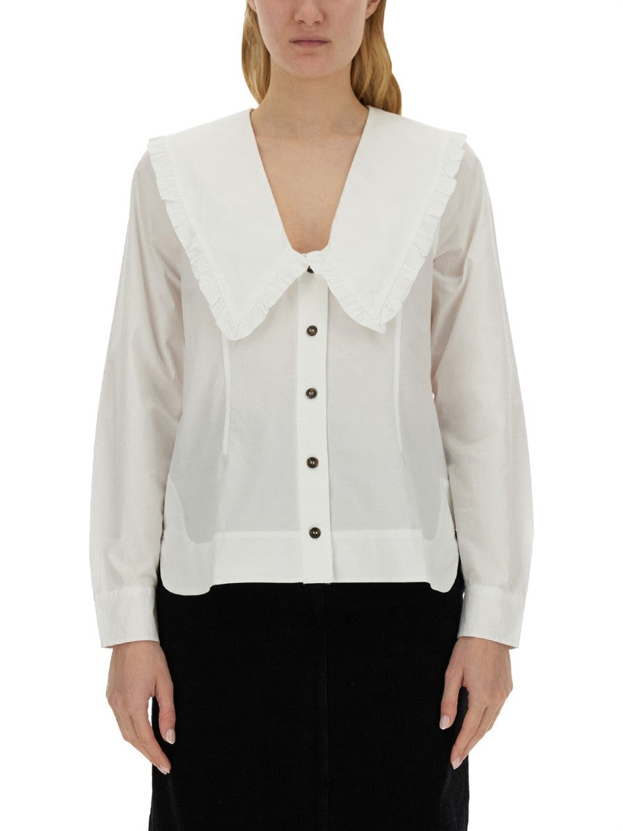 GANNI - Woman - White - Shirt