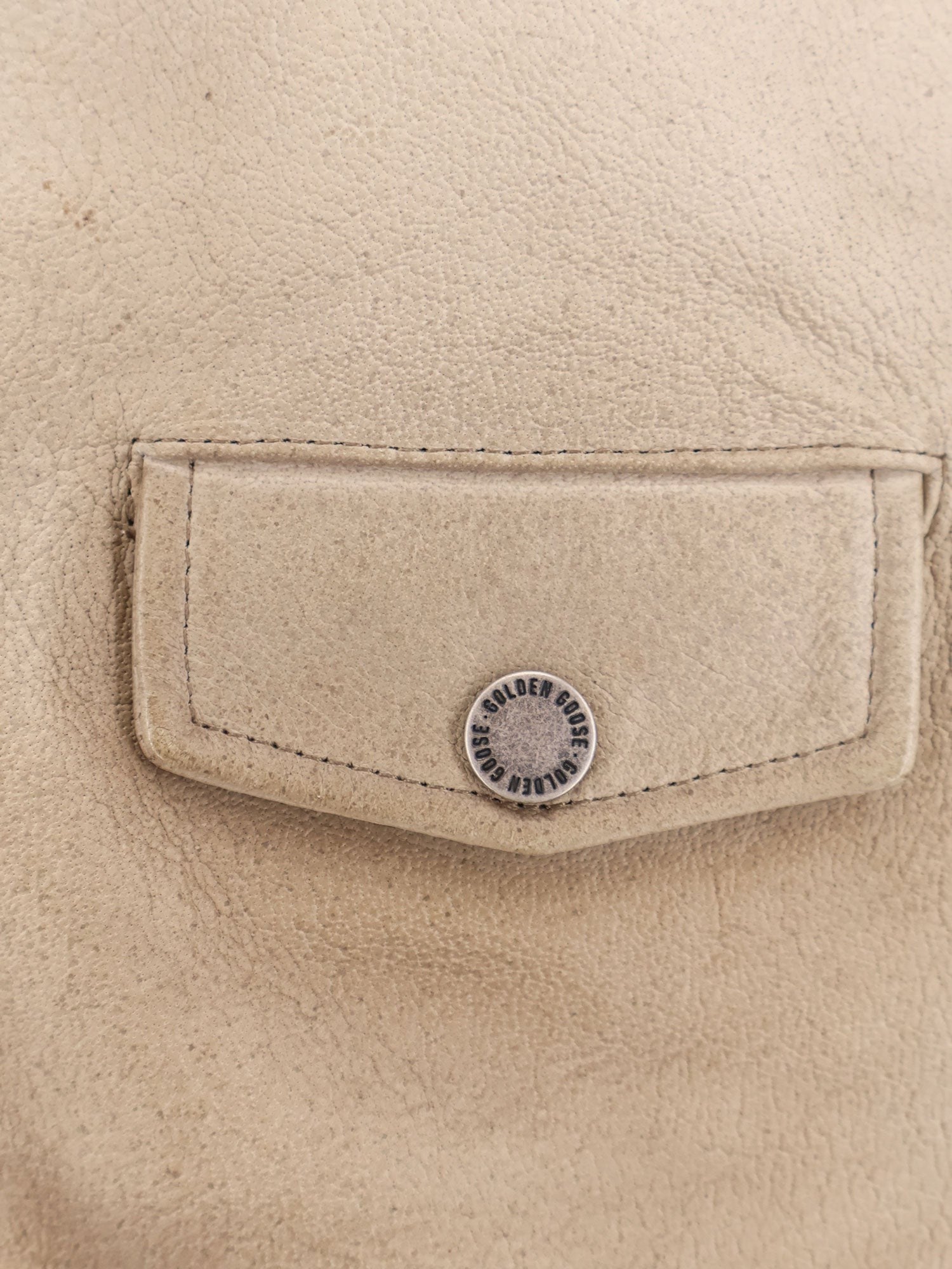 Golden Goose Deluxe Brand - Man - Beige - Leather Jacket