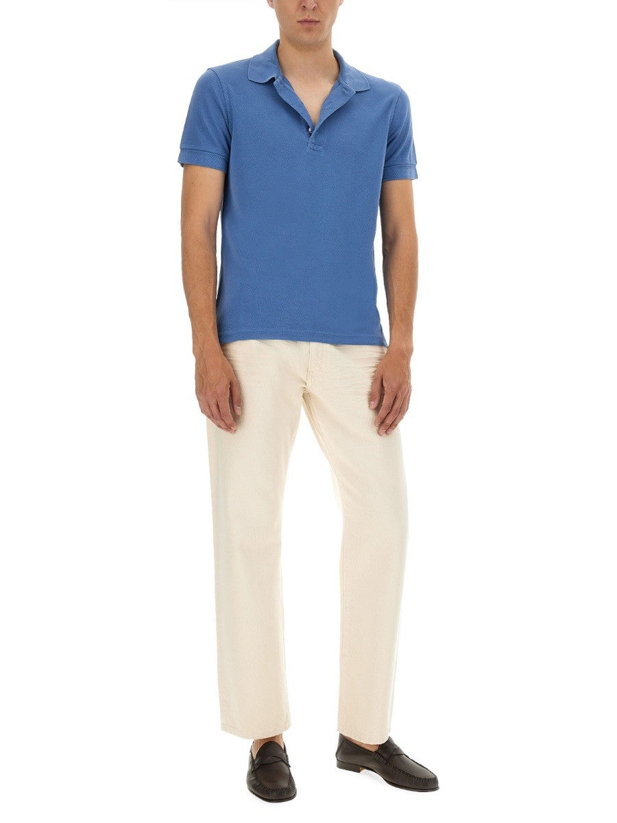 TOM FORD - Man - Blue - Polo Shirt