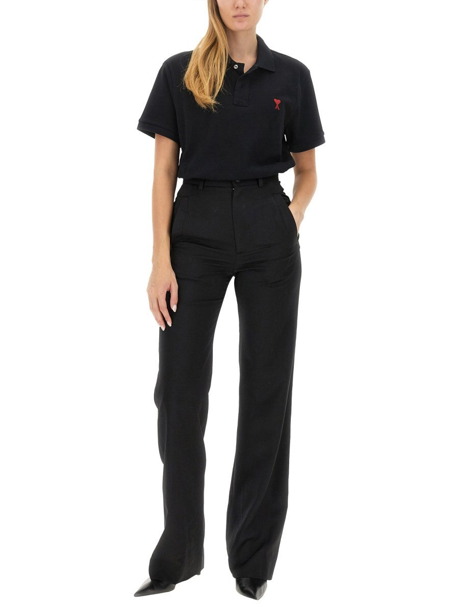 AMI PARIS - Woman - Black - POLO SHIRT