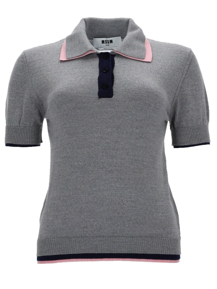 msgm - Woman - Grey - Polo Shirt