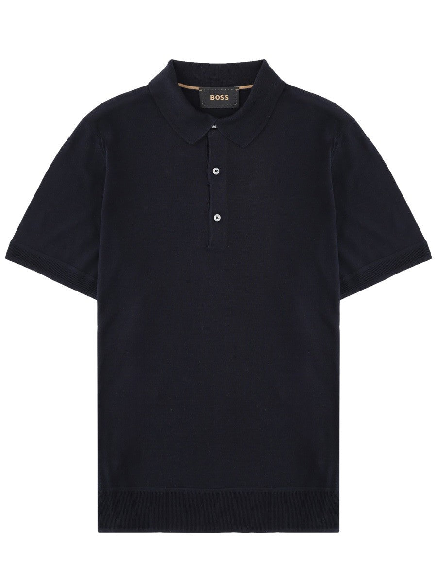 BOSS CAMEL - Man - Blue - Polo Shirt