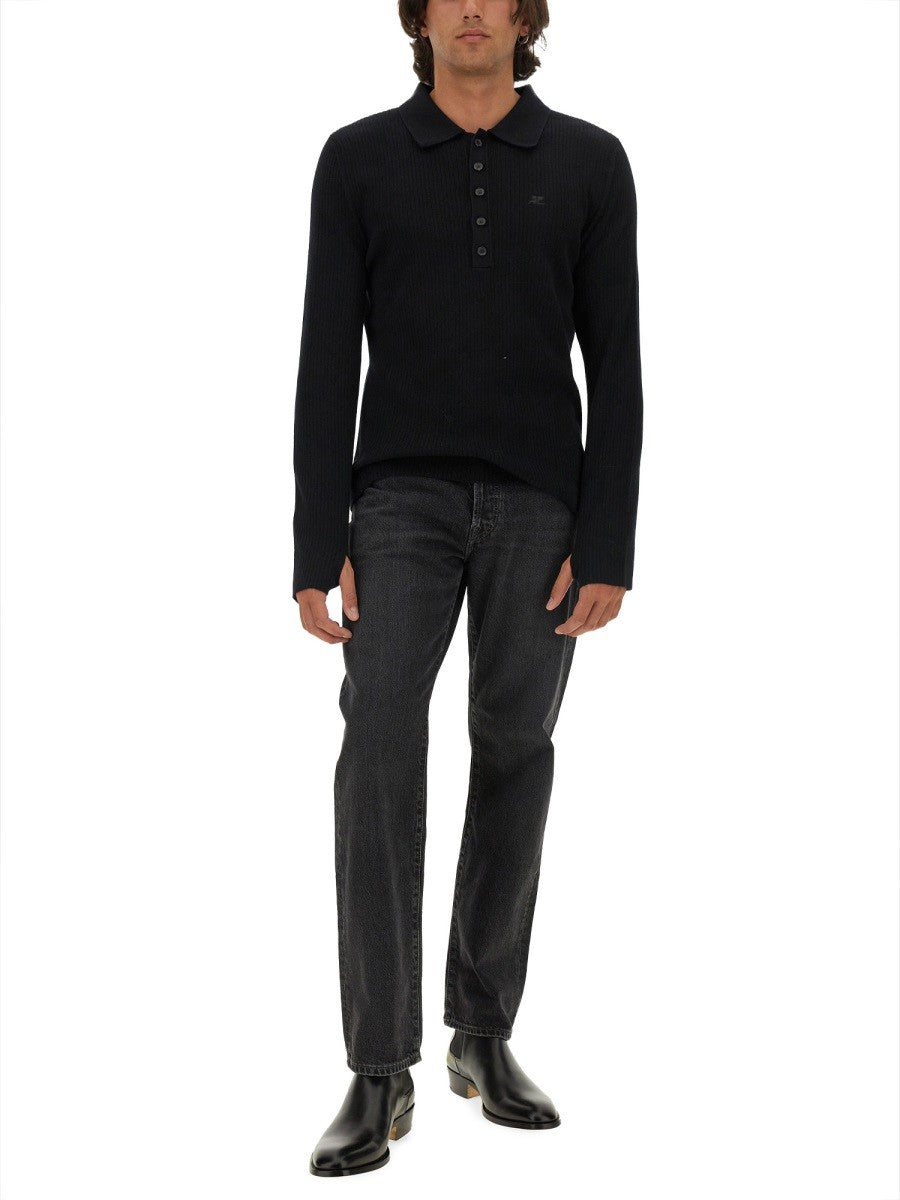 COURREGES - Man - Black - Polo Shirts