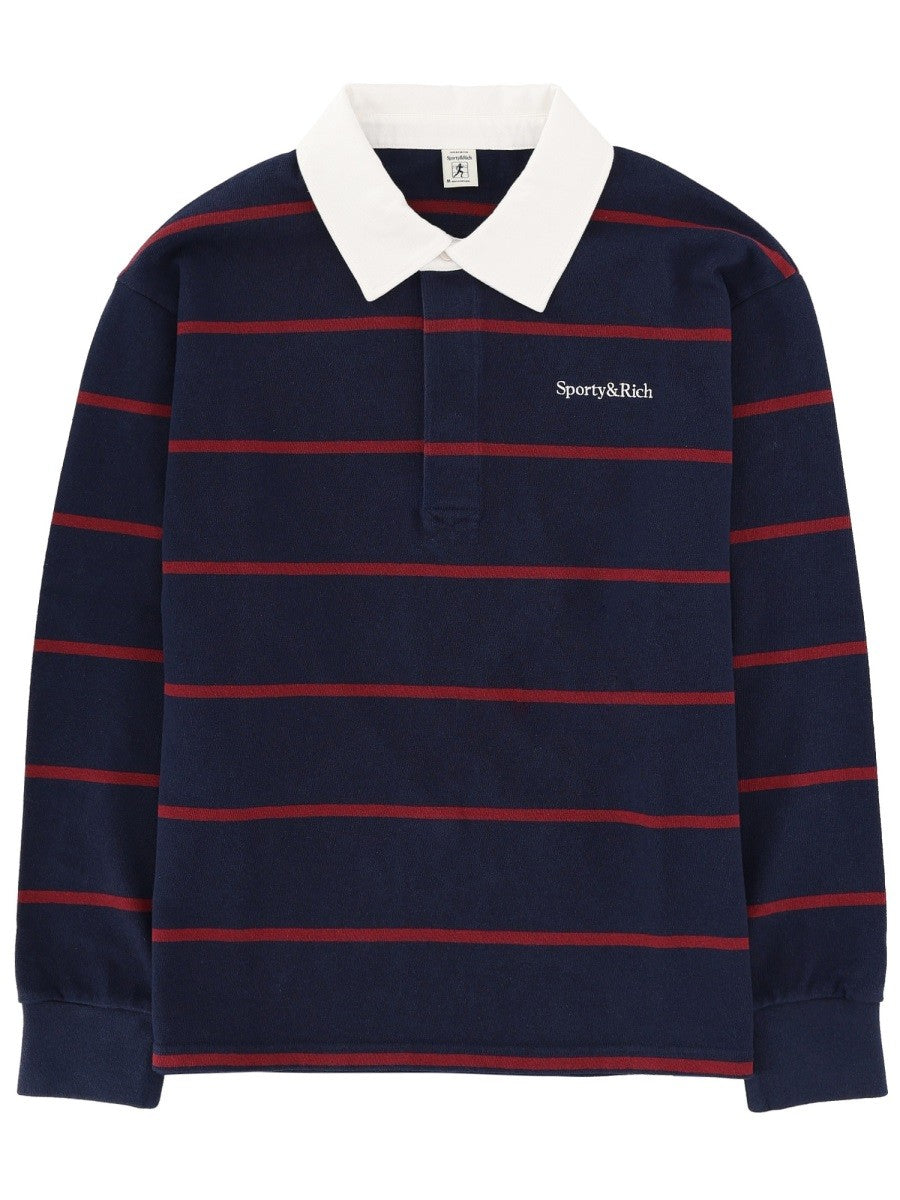 SPORTY&RICH - Unisex - Blue - Polo Shirt
