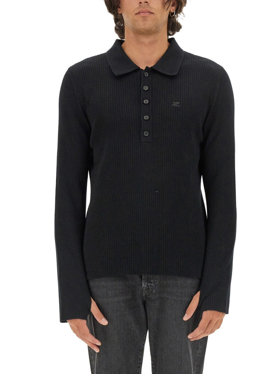COURREGES - Man - Black - Polo Shirt