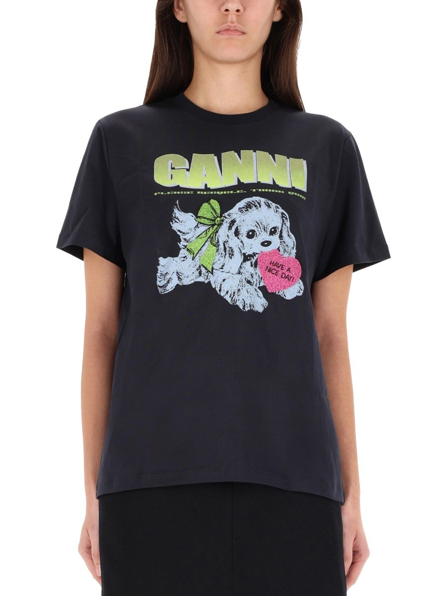 GANNI - Woman - Black - T-shirt