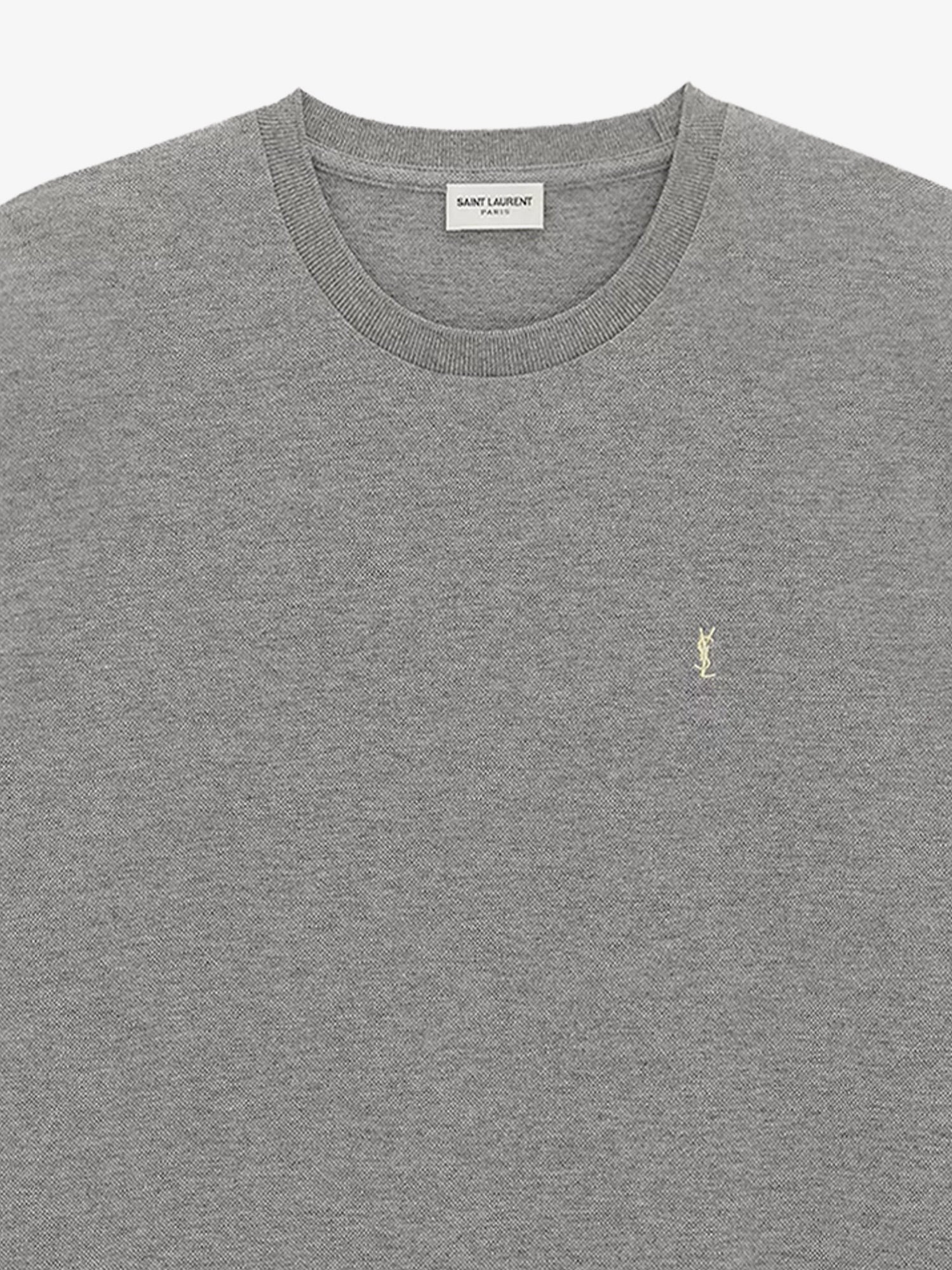 Saint Laurent - Man - Gris Chine/Jaune - T-shirt