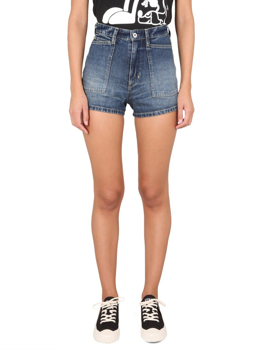 Kenzo - Woman - Blue - Shorts